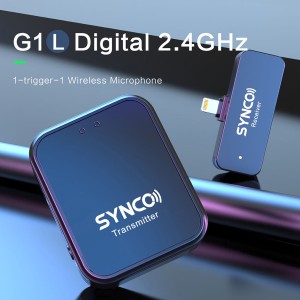 میکروفون یقه ای بی سیم سینکو مدل G1L رابط Lightning